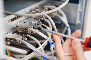 installation and start-up of cabinet with electrical equipment of the Angiograph