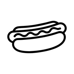 Hot dog icon on white background vector
Vector icon of USA food