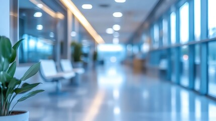 Blurred backdrop in a contemporary healthcare setting