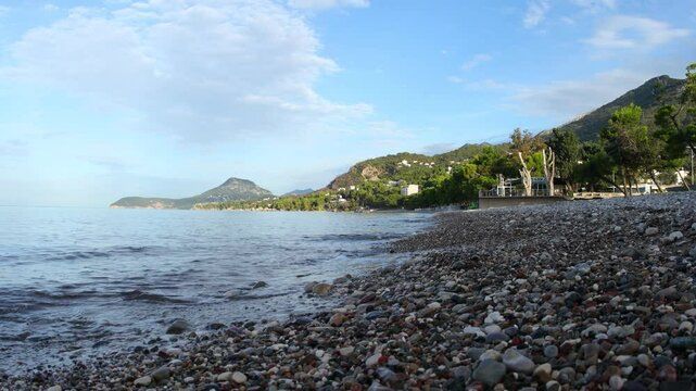 Morinig alk on the beach in Bar, montenegro