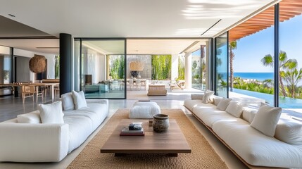 Fototapeta premium Chic interior of a contemporary villa