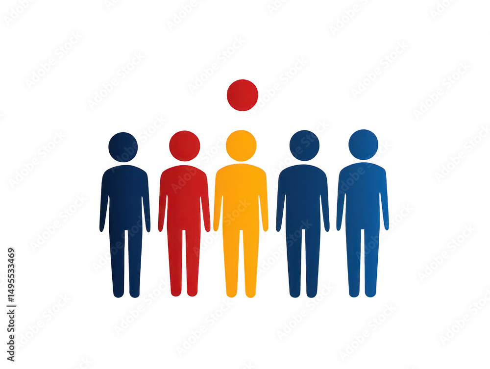 Poster diverse group of people connected in circle, fostering unity and collaboration