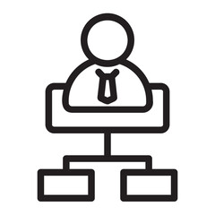 hierarchical structure line icon