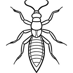 Termite line art vector