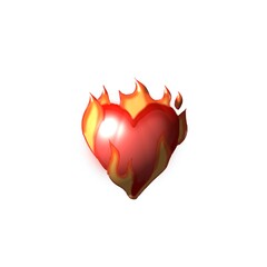 heart shaped fire