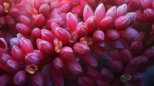 Concept of Nature: Magenta Kacang Ucu Flowers