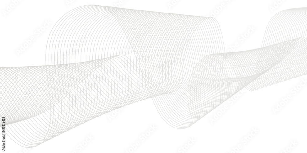 Poster abstract wavy lines flowing curve gradient color on transparent background. abstract white backgroun