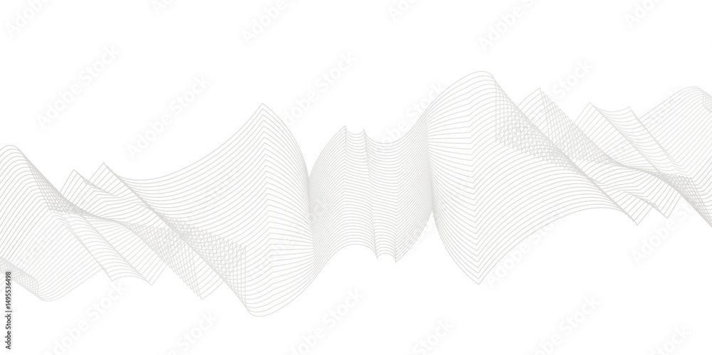 Poster abstract wavy lines flowing curve gradient color on transparent background. abstract white backgroun