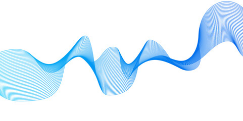 Abstract wavy lines flowing curve gradient color on transparent background. Abstract white background colorful lines. modern wavy stripes on white background isolated.