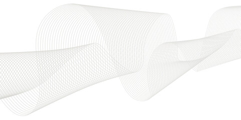 Abstract wavy lines flowing curve gradient color on transparent background. Abstract white background colorful lines. modern wavy stripes on white background isolated.