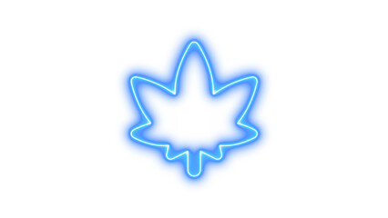 Glowing neon maple leaf symbol, creating a vibrant and modern look