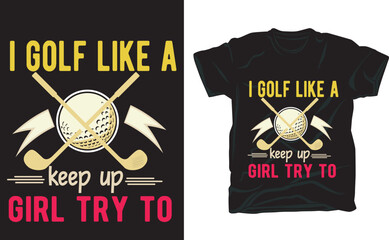 golf like t-shirt design game golfer illustration graphic,