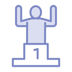 First Position duotone line icon, vector, pixel perfect, illustrator file 
