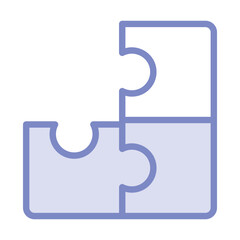 Obraz premium Jigsaw duotone line icon, vector, pixel perfect, illustrator file 