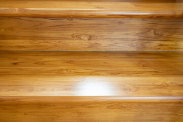 Close up image of teak wood stairs