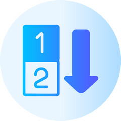 ascending sort gradient icon