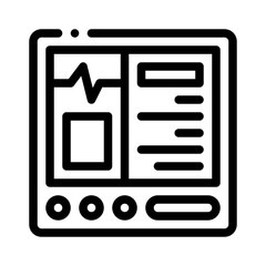 heart rate monitor line icon