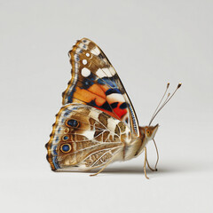 butterfly on a white