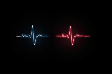 Calm vs. elevated heartbeat comparison side-by-side