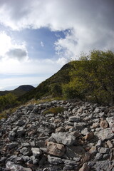 Obraz premium Hiking near coast Bar in montenegro autumn