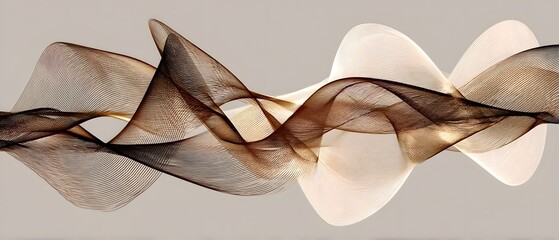 Abstract wave pattern design, sleek flowing lines in warm tones, suitable for modern art decor or minimalist themes.