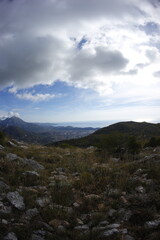 Fototapeta premium Hiking near coast Bar in montenegro autumn