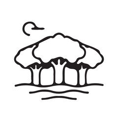 vector illustration of a silhouette of  tree