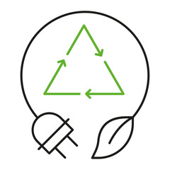 Recyclable symbol in thin outline