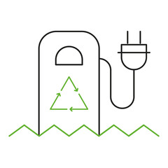 Recyclable symbol in thin outline