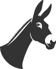 Animal drawing vector of a mule silhouette