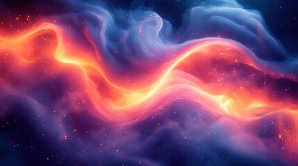 Obraz premium Abstract swirling nebulae of vibrant hues