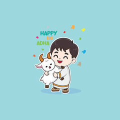 Happy Eid Al Adha Background Illustration.