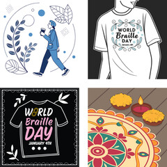 Obraz premium Four Charming Valentine s Day Designs Featuring Hearts Couples and Whimsical Elements