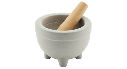 Isolated Mortar and Pestle