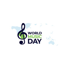 World music day vectors with silhouette, musical instrument and musical's icon