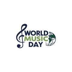 World music day vectors with silhouette, musical instrument and musical's icon