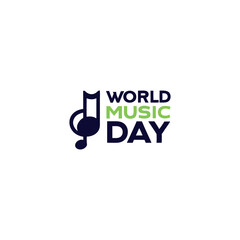 World music day vectors with silhouette, musical instrument and musical's icon