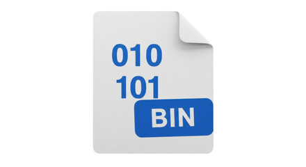 Isolated Binary File Icon
