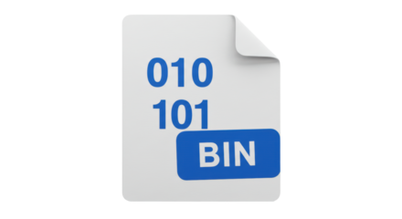 Isolated Binary File Icon