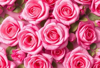 Fototapeta premium Delicate pink rose seamless pattern, cottagecore aesthetic, pretty, fabric