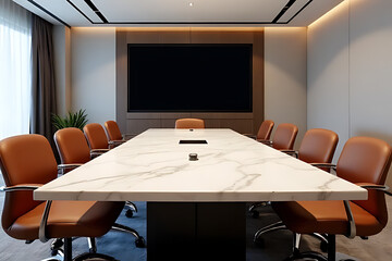 conference room interior Small Office Conference Room Design Ideas Featuring Minimalist Furniture Lighting Soundproofing and Comfortable Work Environments for Teams 
