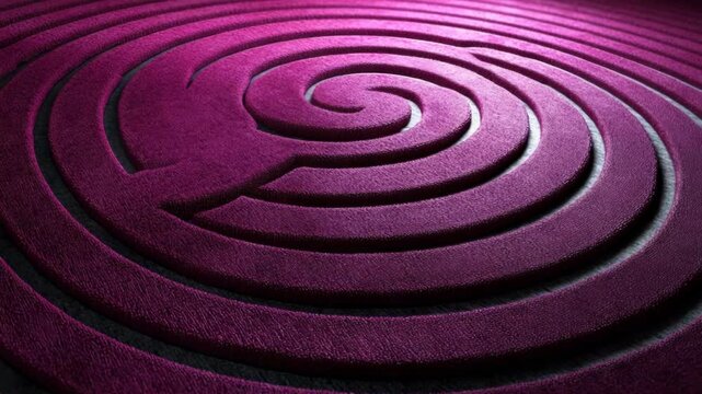 Purple spiral maze pattern background