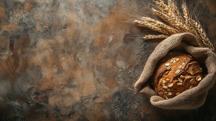 Homemade Bread Baking Ingredients Spread on Table for Bakery Professionals.