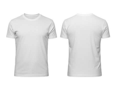 Maglietta in cotone fronte retro su sfondo trasparente