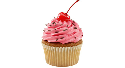 Isolated Cherry Cupcake