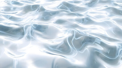 Seamless realistic water ripples or ocean waves summer background texture Sparkling white crystal clear refreshing swimming pool, fountain, pond or lake pattern. 3D rendering