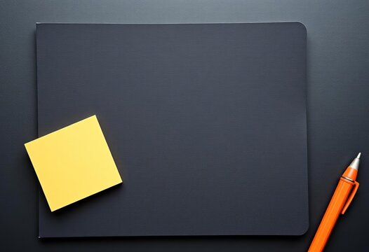 Black notepad, empty space, concept of nonparametric statistical tests, results, science