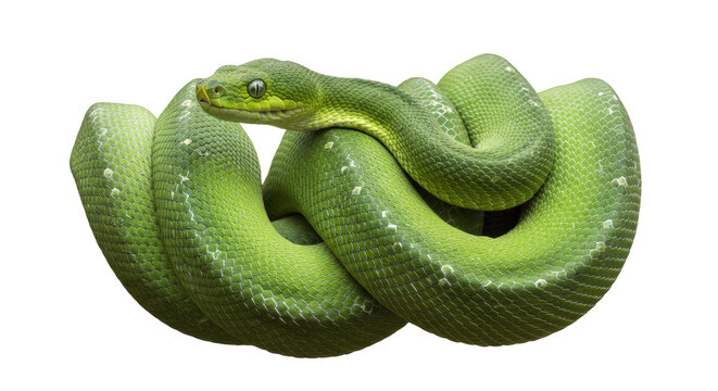 Isolated Green Tree Python