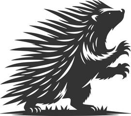 porcupine vector black