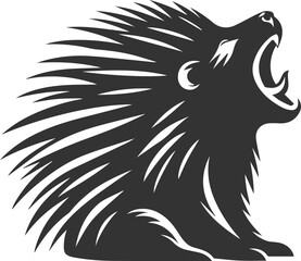 porcupine vector black